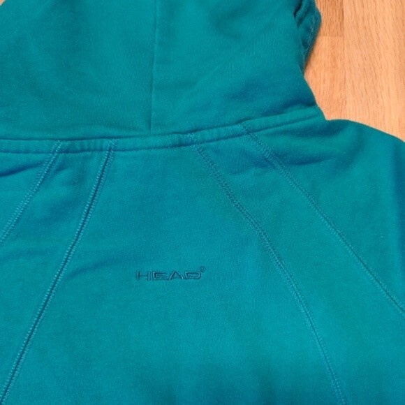 Head Sweatshirt Womens Size Small Cowl Neck Top Green Long Sleeves - Picture 5 of 9